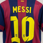 Shop 2014/15 BARCELONA MESSI #10 HOME SHIRT (M) NIKE, classic football shirts, vintage football shirts & retro soccer jerseys at Cult Kits