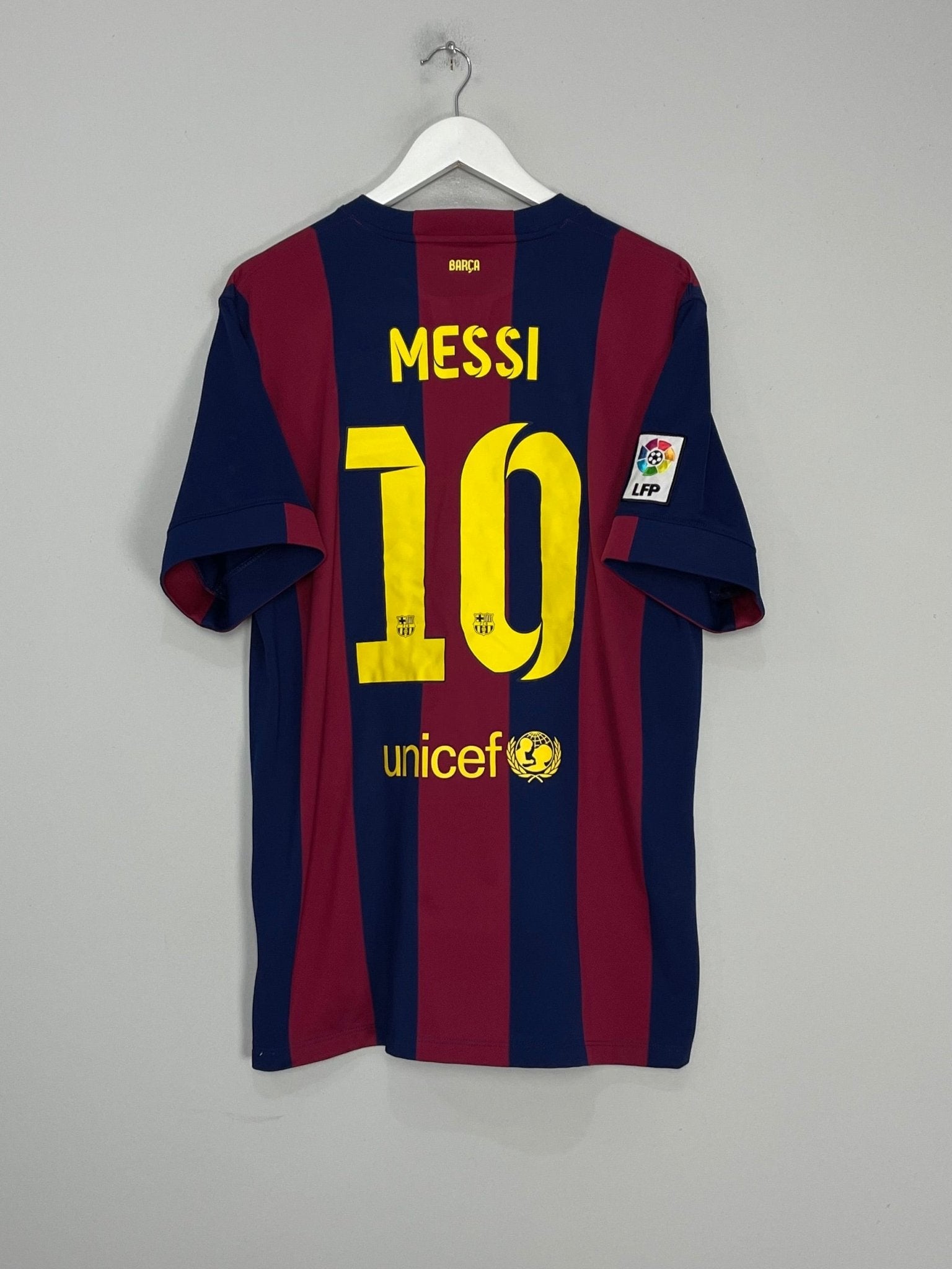 Shop 2014/15 BARCELONA MESSI #10 HOME SHIRT (XL) NIKE, classic football shirts, vintage football shirts & retro soccer jerseys at Cult Kits