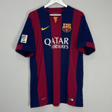 Shop 2014/15 BARCELONA MESSI #10 HOME SHIRT (XL) NIKE, classic football shirts, vintage football shirts & retro soccer jerseys at Cult Kits