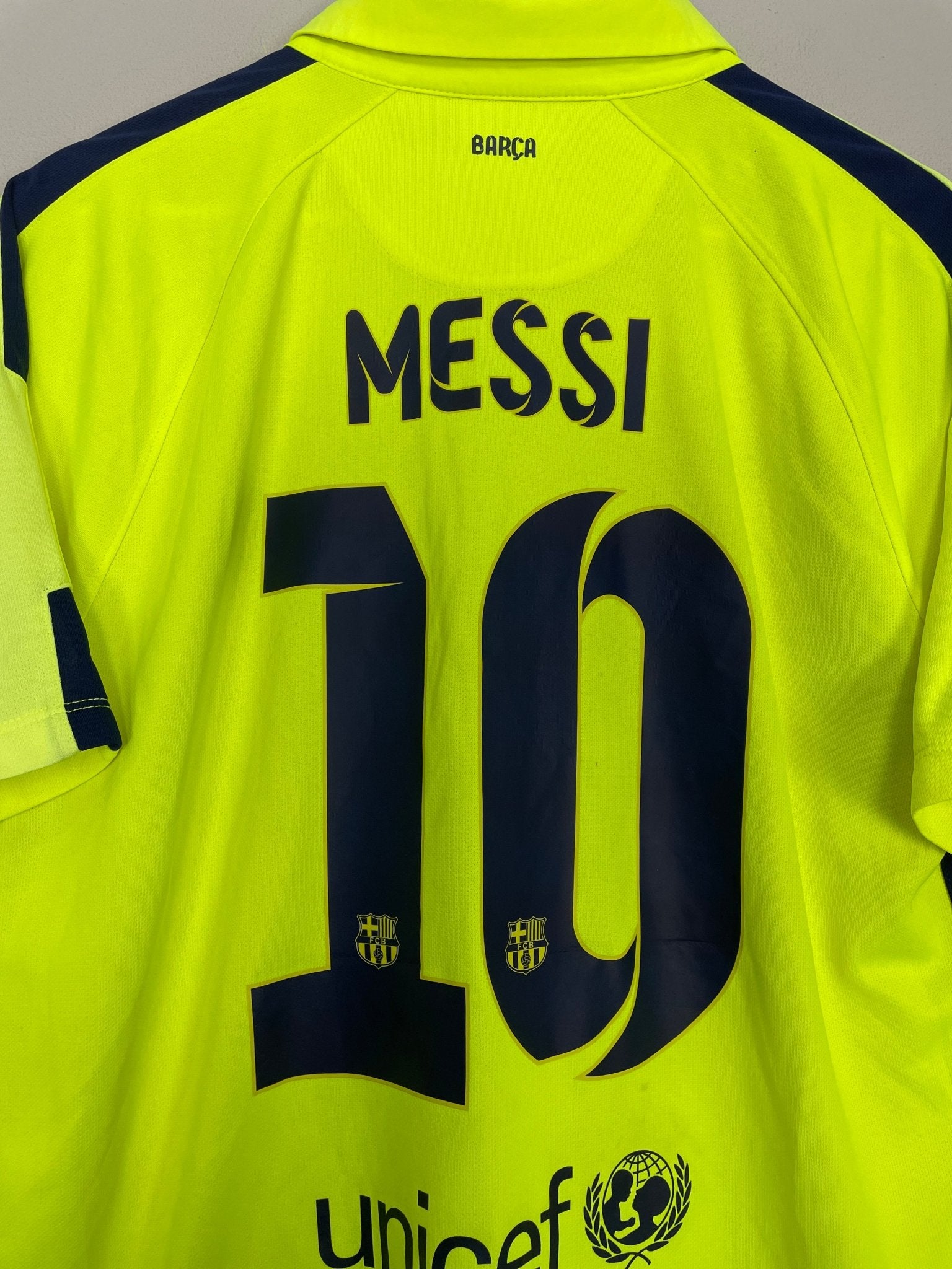 Shop 2014/15 BARCELONA MESSI #10 THIRD SHIRT (L) NIKE, classic football shirts, vintage football shirts & retro soccer jerseys at Cult Kits