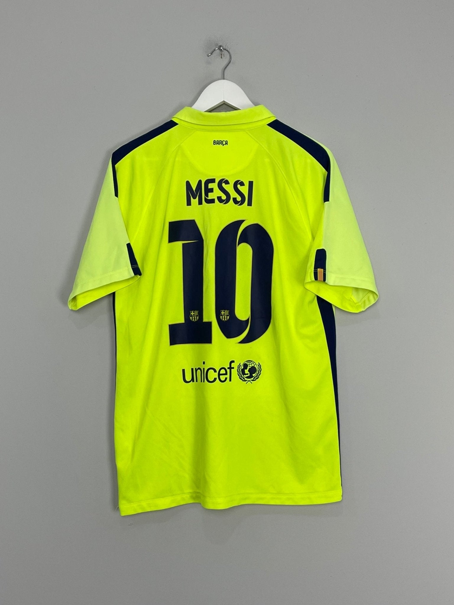 Shop 2014/15 BARCELONA MESSI #10 THIRD SHIRT (L) NIKE, classic football shirts, vintage football shirts & retro soccer jerseys at Cult Kits