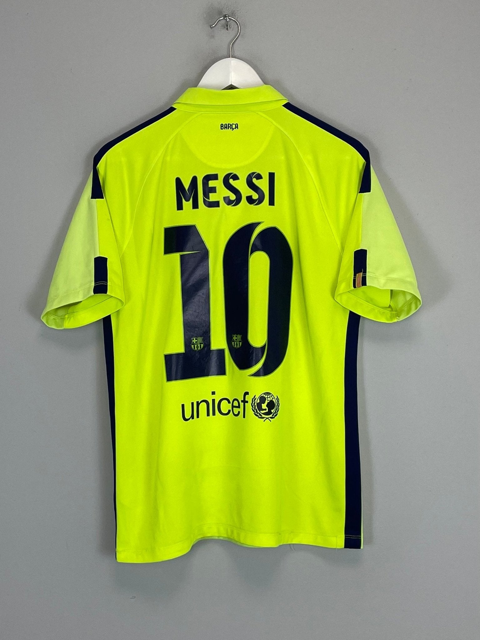 Shop 2014/15 BARCELONA MESSI #10 THIRD SHIRT (M) NIKE, classic football shirts, vintage football shirts & retro soccer jerseys at Cult Kits