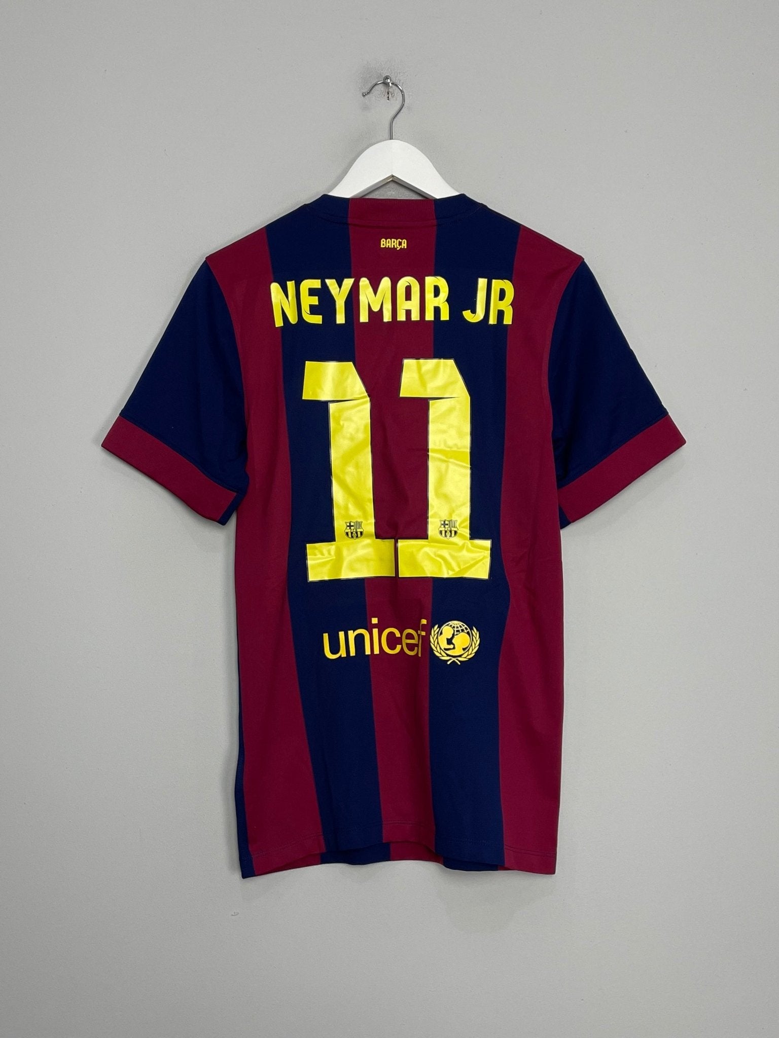 Shop 2014/15 BARCELONA NEYMAR JR #11 HOME SHIRT (S) NIKE, classic football shirts, vintage football shirts & retro soccer jerseys at Cult Kits