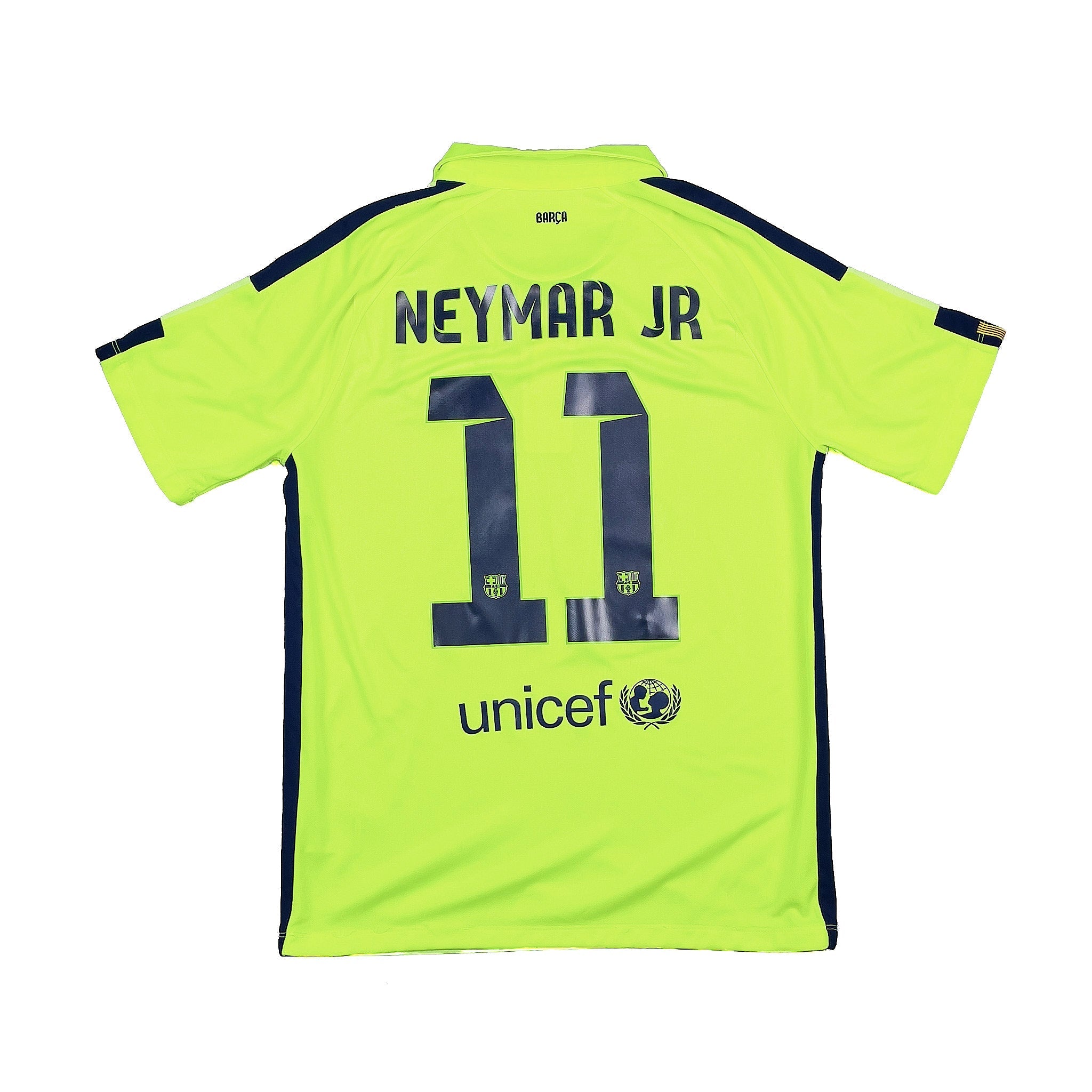 Buy 2014/15 BARCELONA NEYMAR JR 11 THIRD SHIRT (M) NIKE ~ Free worldwide shipping available ~ Authentic Vintage Football Shirts from Cult Kits
