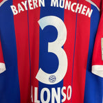 Shop 2014/15 BAYERN MUNICH ALONSO #3 HOME SHIRT (L) ADIDAS, classic football shirts, vintage football shirts & retro soccer jerseys at Cult Kits