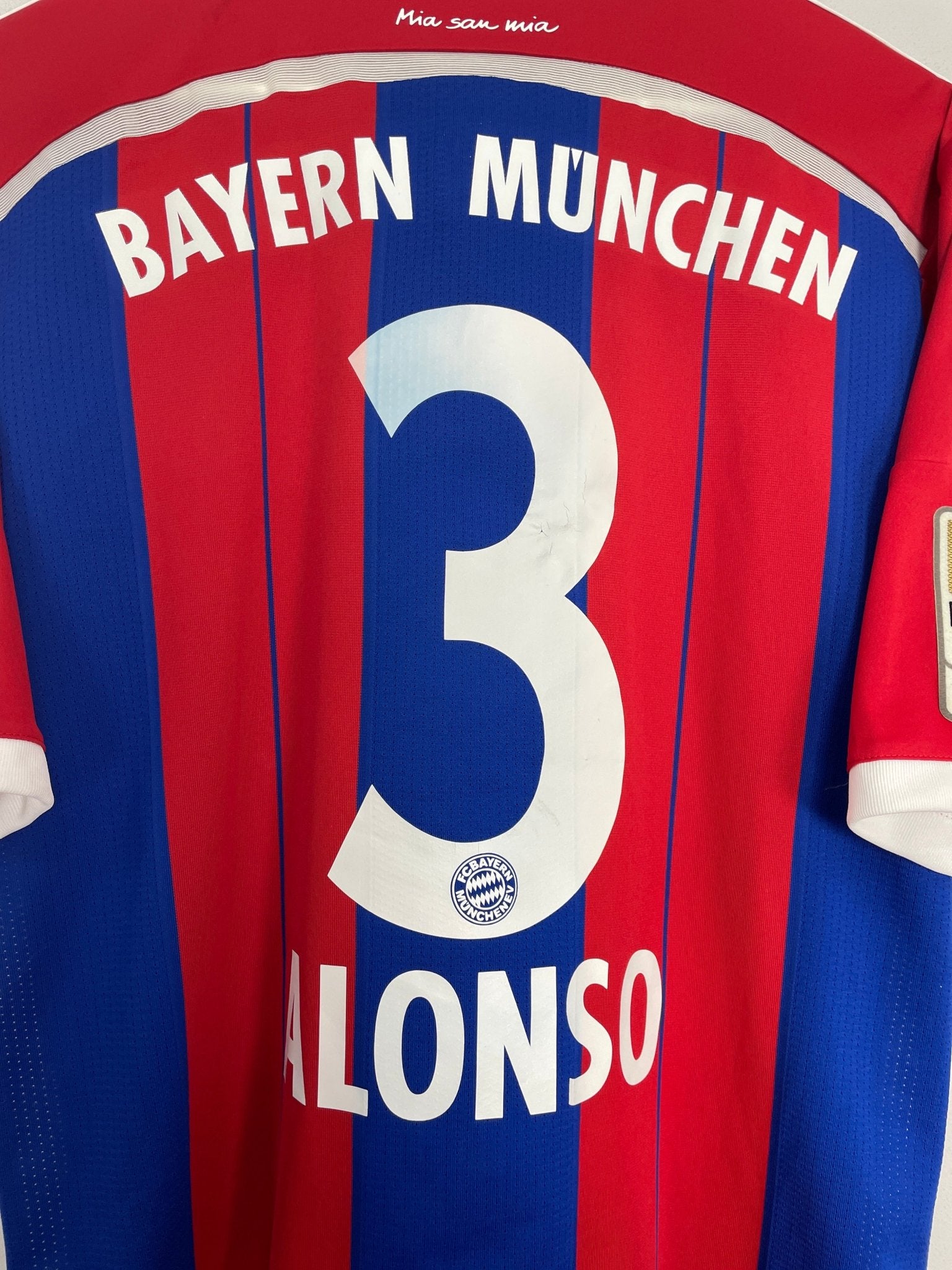 Shop 2014/15 BAYERN MUNICH ALONSO #3 HOME SHIRT (L) ADIDAS, classic football shirts, vintage football shirts & retro soccer jerseys at Cult Kits