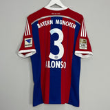 Shop 2014/15 BAYERN MUNICH ALONSO #3 HOME SHIRT (L) ADIDAS, classic football shirts, vintage football shirts & retro soccer jerseys at Cult Kits