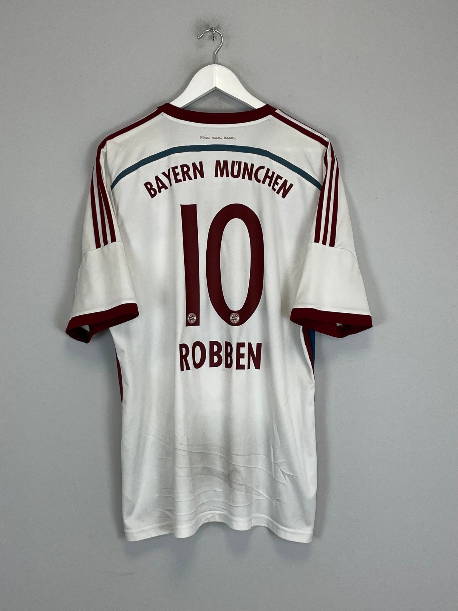 Shop 2014/15 BAYERN MUNICH ROBBEN #10 AWAY SHIRT (XL) ADIDAS, classic football shirts, vintage football shirts & retro soccer jerseys at Cult Kits