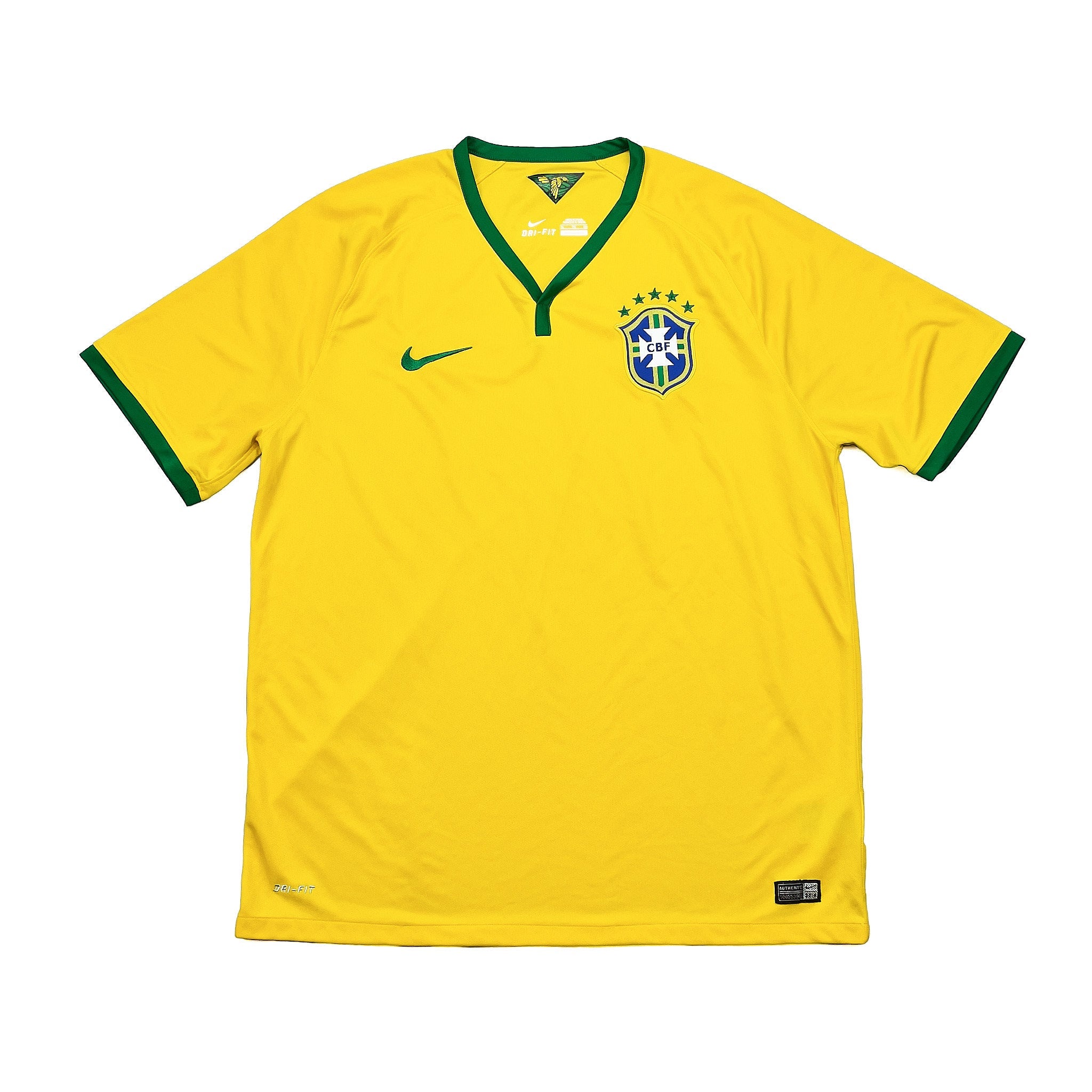 Buy 2014/15 Brazil Home Shirt (XL) Nike ~ Free worldwide shipping ~ Authentic Vintage Football Shirts from Cult Kits