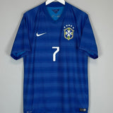 2014/15 BRAZIL HULK 7 AWAY SHIRT (L) NIKE - Cult Kits - Large - Buy Vintage Football Shirts, Authentic Retro Football Shirts For Sale, Classic Football Shirts & Soccer Jersey