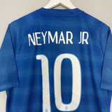 Shop 2014/15 BRAZIL NEYMAR #10 AWAY SHIRT (L) NIKE, classic football shirts, vintage football shirts & retro soccer jerseys at Cult Kits
