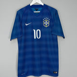 Shop 2014/15 BRAZIL NEYMAR #10 AWAY SHIRT (L) NIKE, classic football shirts, vintage football shirts & retro soccer jerseys at Cult Kits
