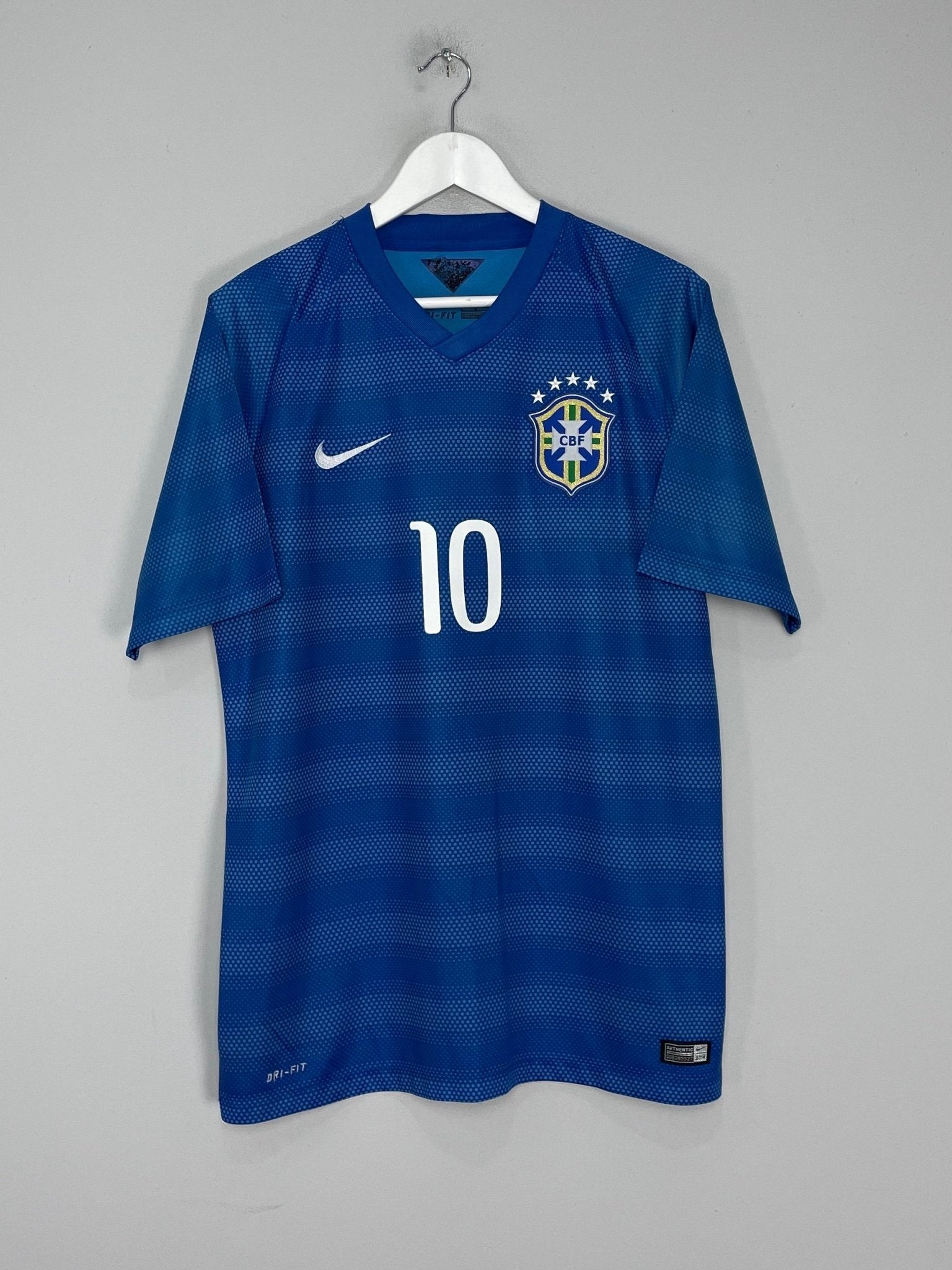 Shop 2014/15 BRAZIL NEYMAR #10 AWAY SHIRT (L) NIKE, classic football shirts, vintage football shirts & retro soccer jerseys at Cult Kits