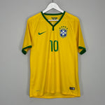 Shop 2014/15 BRAZIL NEYMAR #10 HOME SHIRT (M) NIKE, classic football shirts, vintage football shirts & retro soccer jerseys at Cult Kits