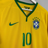 Shop 2014/15 BRAZIL NEYMAR #10 HOME SHIRT (M) NIKE, classic football shirts, vintage football shirts & retro soccer jerseys at Cult Kits