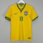 Shop 2014/15 BRAZIL NEYMAR JR #10 *AUTHENTIC* HOME SHIRT (M) NIKE, classic football shirts, vintage football shirts & retro soccer jerseys at Cult Kits