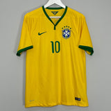 Shop 2014/15 BRAZIL NEYMAR JR #10 HOME SHIRT (L) NIKE, classic football shirts, vintage football shirts & retro soccer jerseys at Cult Kits