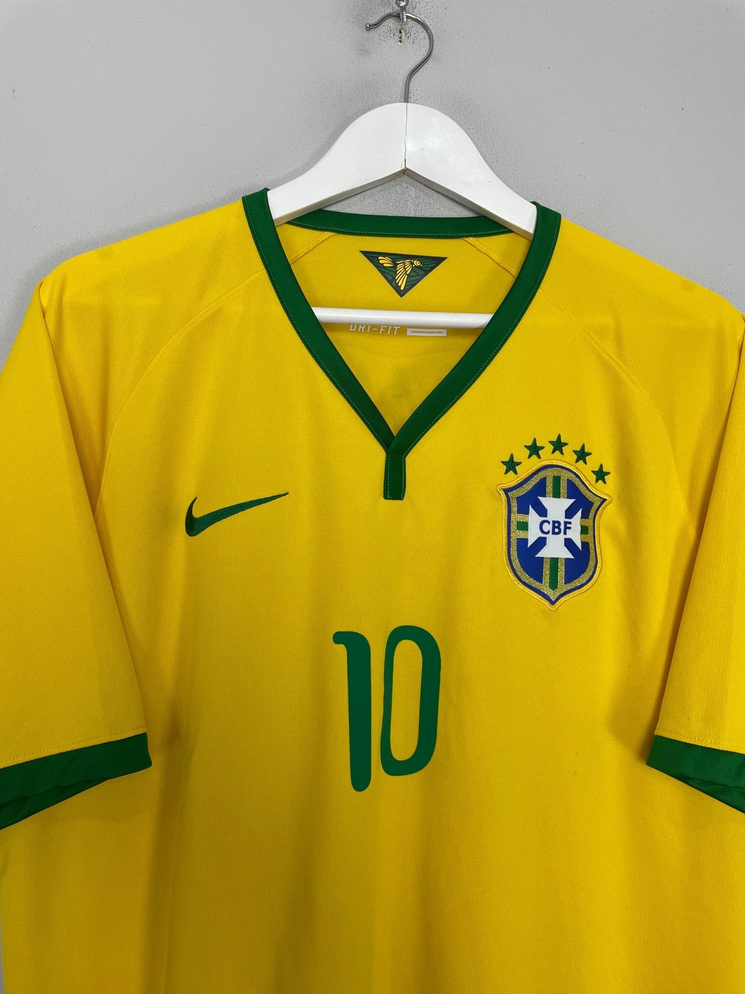 Shop 2014/15 BRAZIL NEYMAR JR #10 HOME SHIRT (XL) NIKE, classic football shirts, vintage football shirts & retro soccer jerseys at Cult Kits