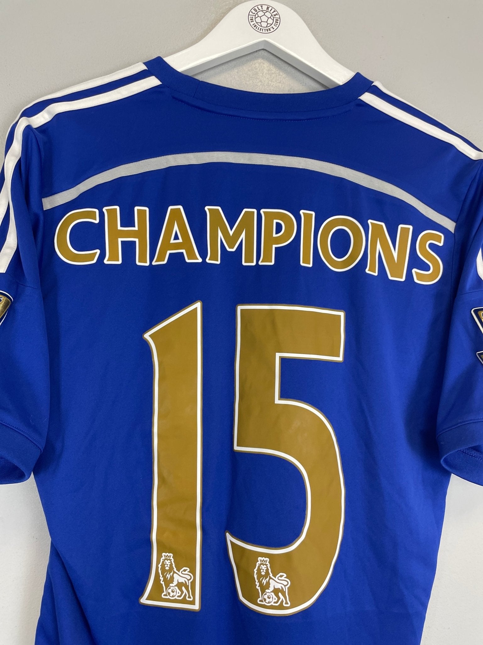 Shop 2014/15 CHELSEA CHAMPIONS #15 HOME SHIRT (M) ADIDAS, classic football shirts, vintage football shirts & retro soccer jerseys at Cult Kits
