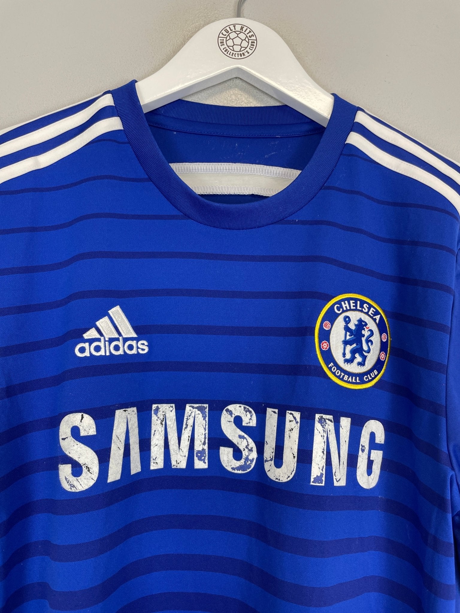Shop 2014/15 CHELSEA CHAMPIONS #15 HOME SHIRT (M) ADIDAS, classic football shirts, vintage football shirts & retro soccer jerseys at Cult Kits