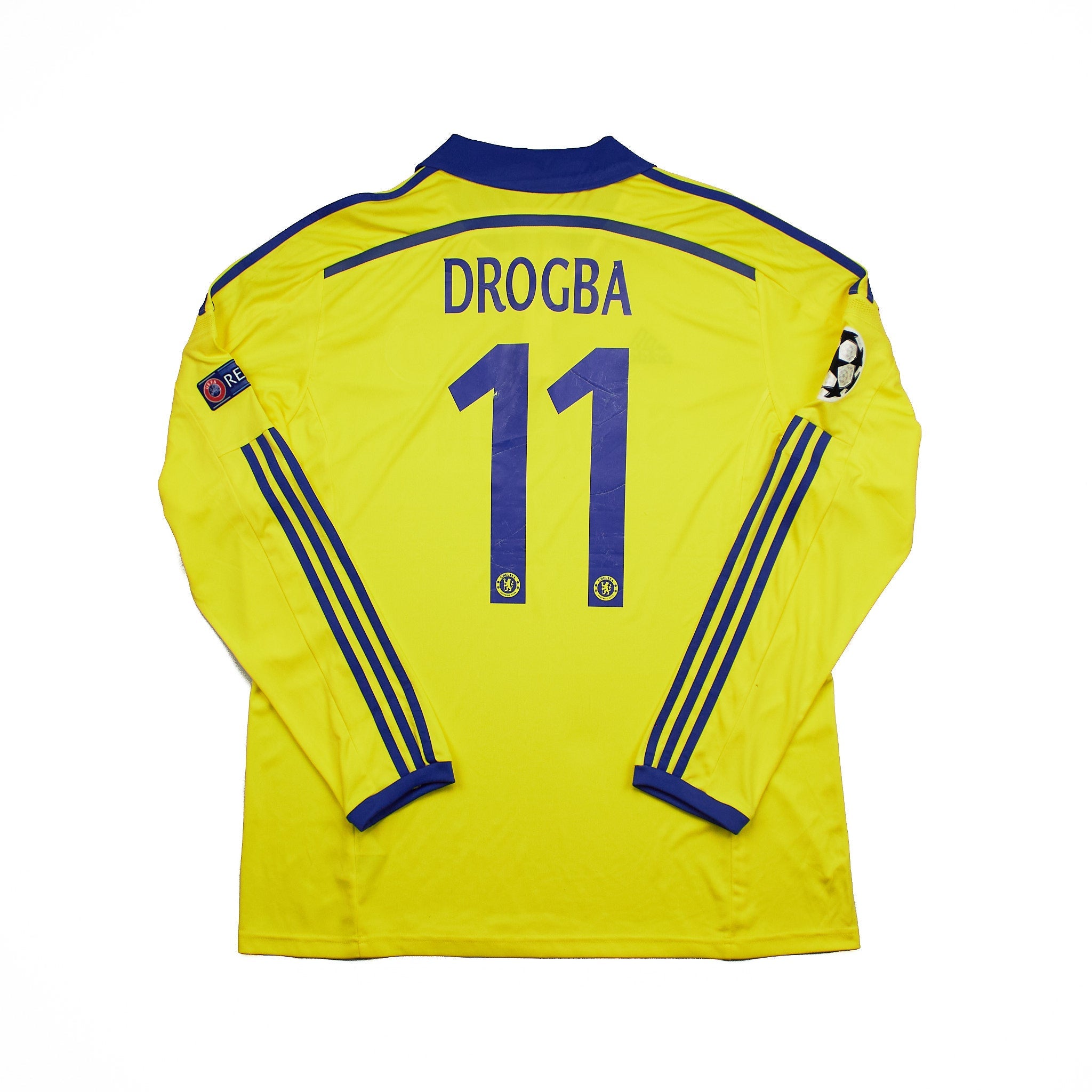 Buy 2014/15 Chelsea Drogba 11 L/S C/L Away Shirt (XL) Adidas ~ Free worldwide shipping ~ Authentic Vintage Football Shirts from Cult Kits