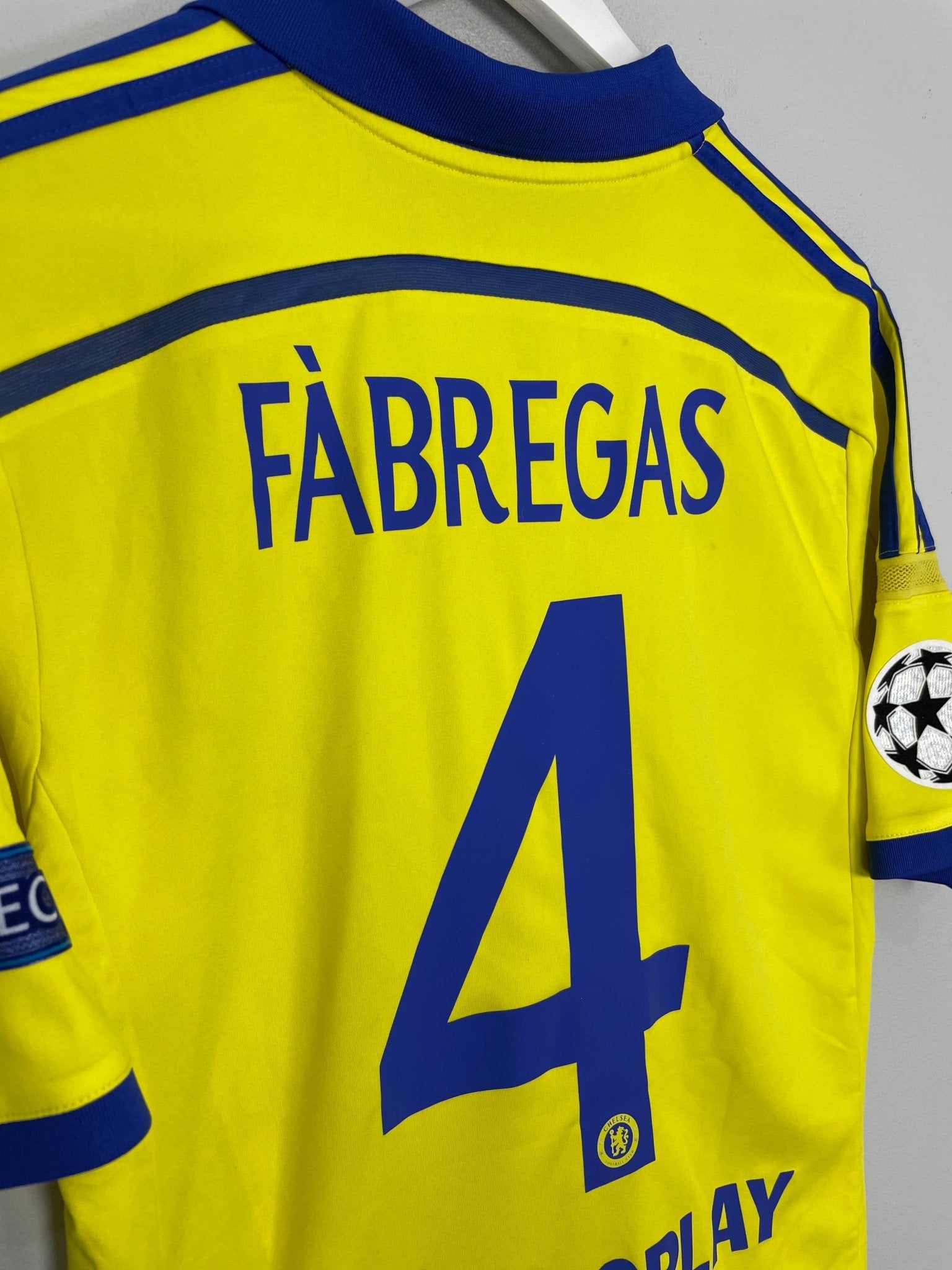 Shop 2014/15 CHELSEA FABREGAS #4 C/L AWAY SHIRT (M) ADIDAS, classic football shirts, vintage football shirts & retro soccer jerseys at Cult Kits