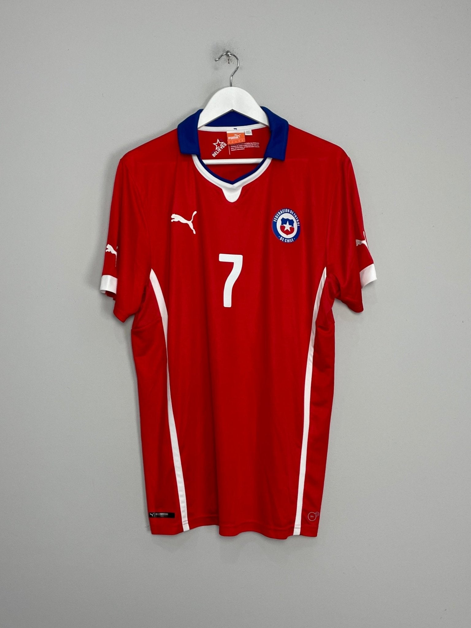 Shop 2014/15 CHILE ALEXIS #7 HOME SHIRT (XL) PUMA, classic football shirts, vintage football shirts & retro soccer jerseys at Cult Kits