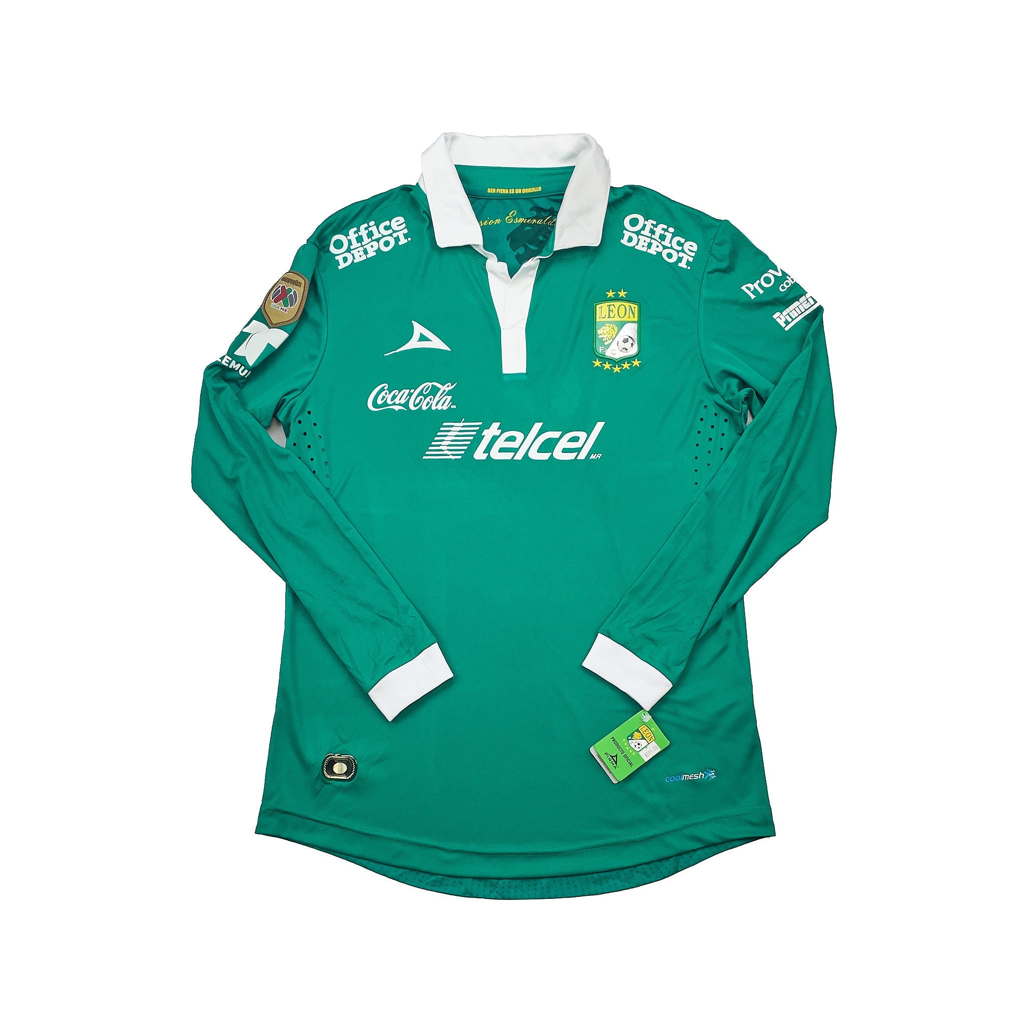 Buy 2014/15 Club Leon L/S *BNWT* Special Home Shirt (XL) Pirma ~ Free worldwide shipping available ~ Authentic Vintage Football Shirts from Cult Kits
