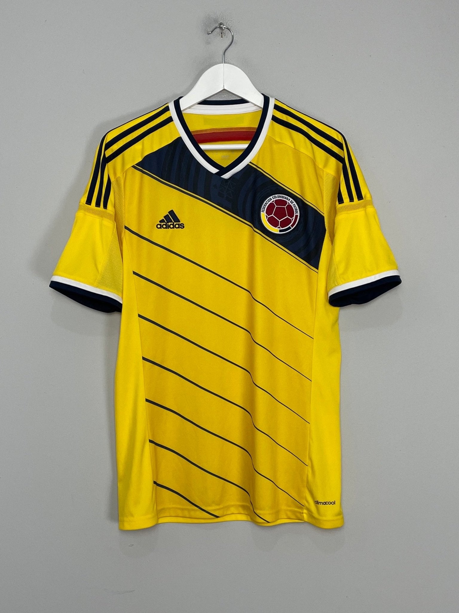 Shop 2014/15 COLOMBIA HOME SHIRT (M) ADIDAS, classic football shirts, vintage football shirts & retro soccer jerseys at Cult Kits