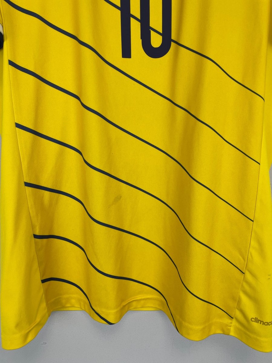 2014/15 COLOMBIA JAMES 10 HOME SHIRT (M) ADIDAS - Cult Kits - Medium - Buy Vintage Football Shirts, Authentic Retro Football Shirts For Sale, Classic Football Shirts & Soccer Jersey