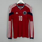 Shop 2014/15 COLOMBIA JAMES #10 L/S AWAY SHIRT (S) ADIDAS, classic football shirts, vintage football shirts & retro soccer jerseys at Cult Kits