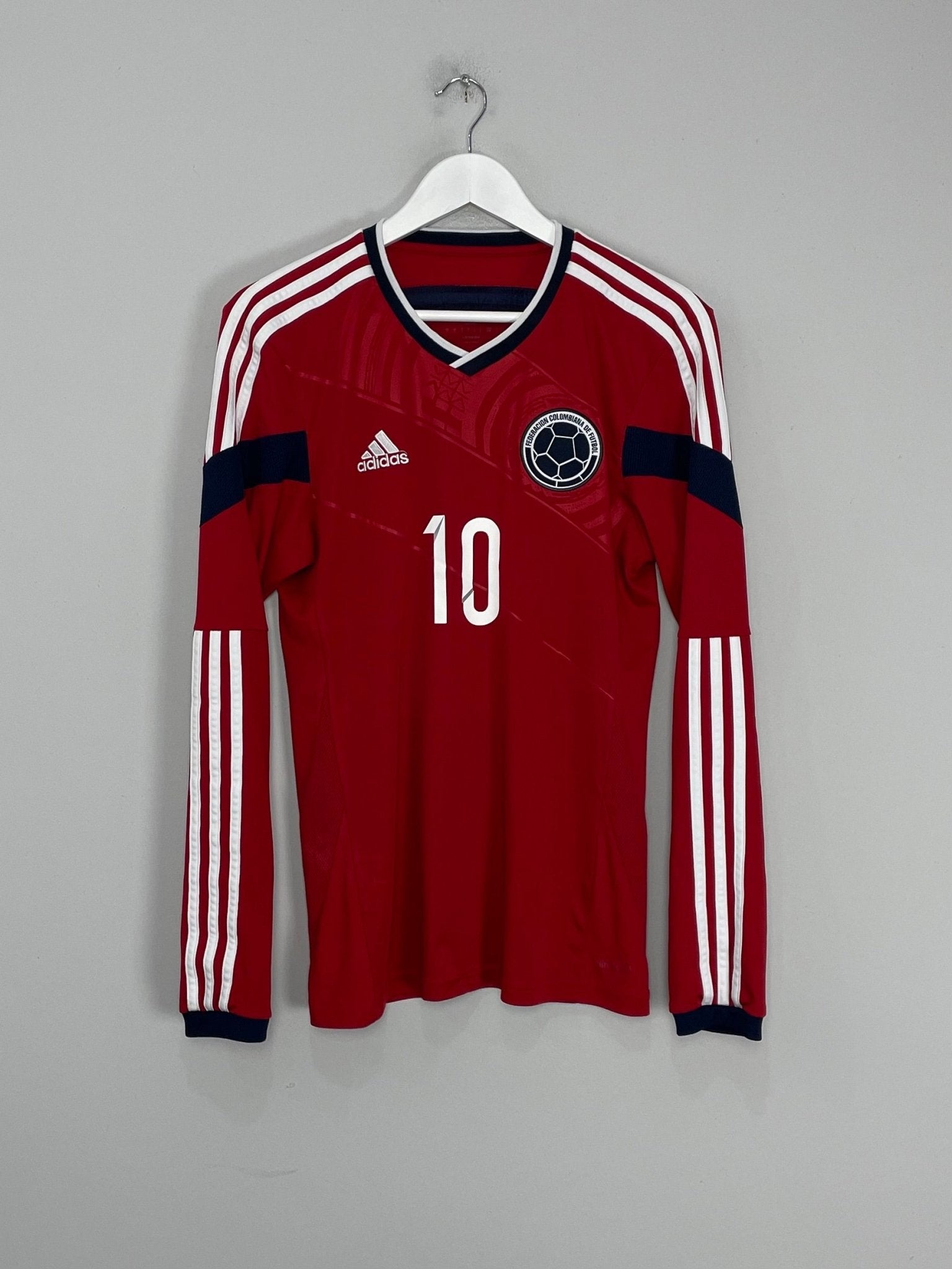 Shop 2014/15 COLOMBIA JAMES #10 L/S AWAY SHIRT (S) ADIDAS, classic football shirts, vintage football shirts & retro soccer jerseys at Cult Kits