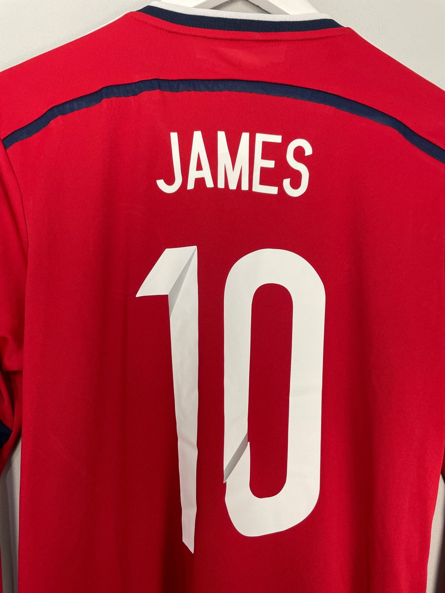 Shop 2014/15 COLOMBIA JAMES #10 L/S AWAY SHIRT (S) ADIDAS, classic football shirts, vintage football shirts & retro soccer jerseys at Cult Kits