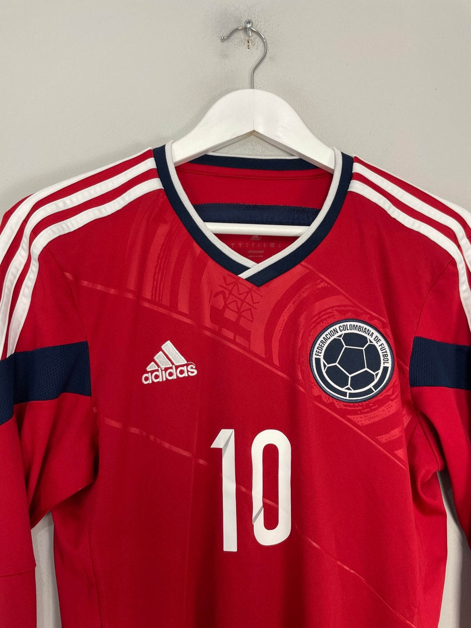 Shop 2014/15 COLOMBIA JAMES #10 L/S AWAY SHIRT (S) ADIDAS, classic football shirts, vintage football shirts & retro soccer jerseys at Cult Kits