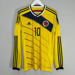 Shop 2014/15 COLOMBIA JAMES #10 L/S HOME SHIRT (M) ADIDAS, classic football shirts, vintage football shirts & retro soccer jerseys at Cult Kits