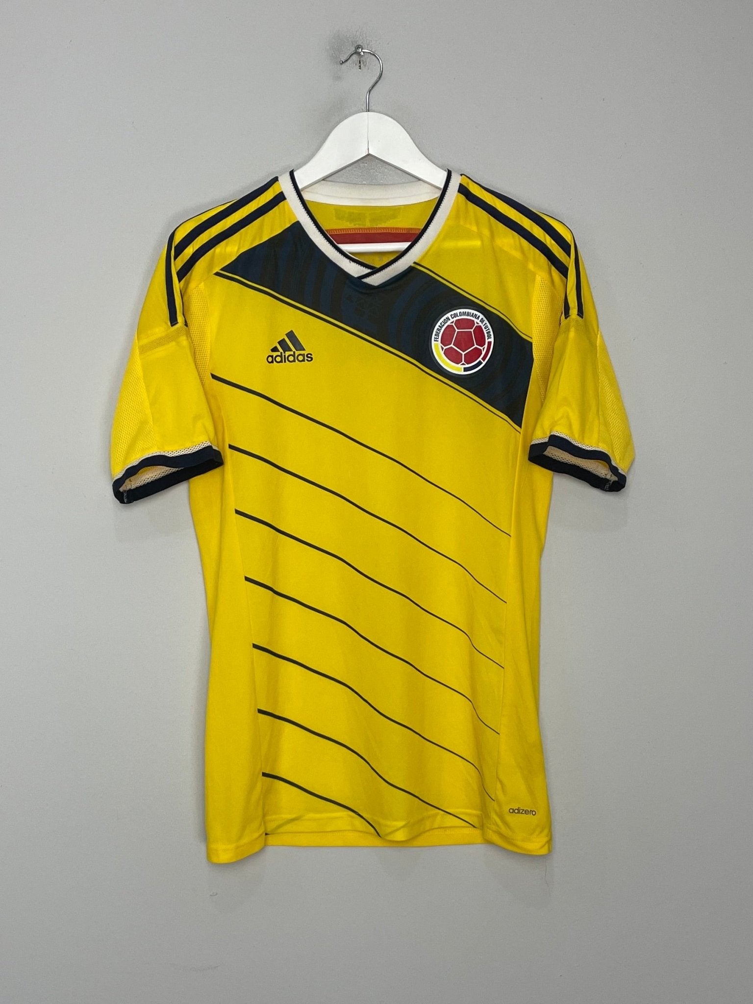 Shop 2014/15 COLOMBIA *PLAYER ISSUE* HOME SHIRT (M) ADIDAS, classic football shirts, vintage football shirts & retro soccer jerseys at Cult Kits