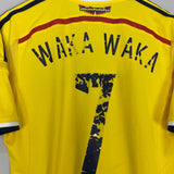 Shop 2014/15 COLOMBIA WAKA WAKA #7 HOME SHIRT (M) ADIDAS, classic football shirts, vintage football shirts & retro soccer jerseys at Cult Kits
