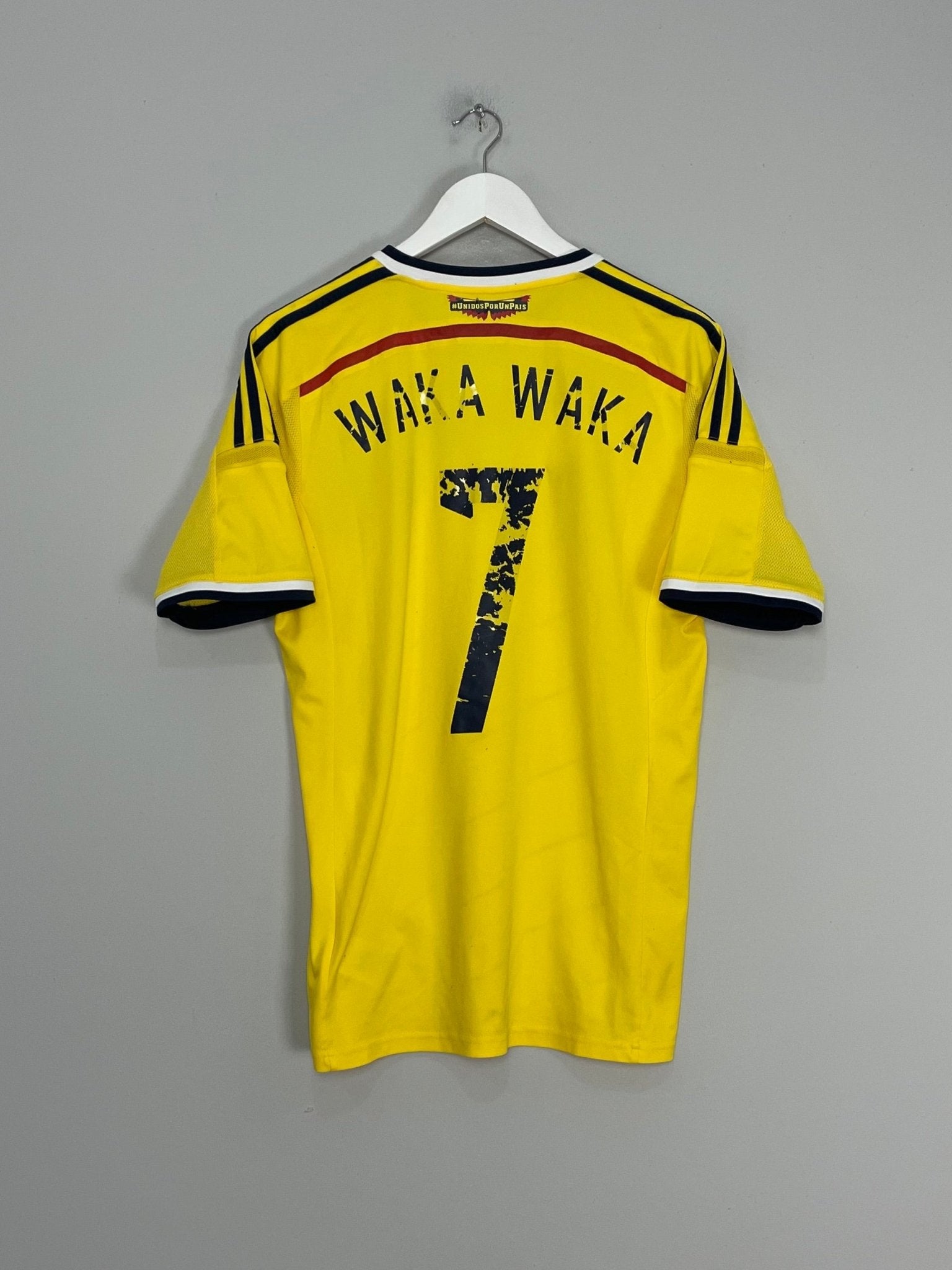 Shop 2014/15 COLOMBIA WAKA WAKA #7 HOME SHIRT (M) ADIDAS, classic football shirts, vintage football shirts & retro soccer jerseys at Cult Kits