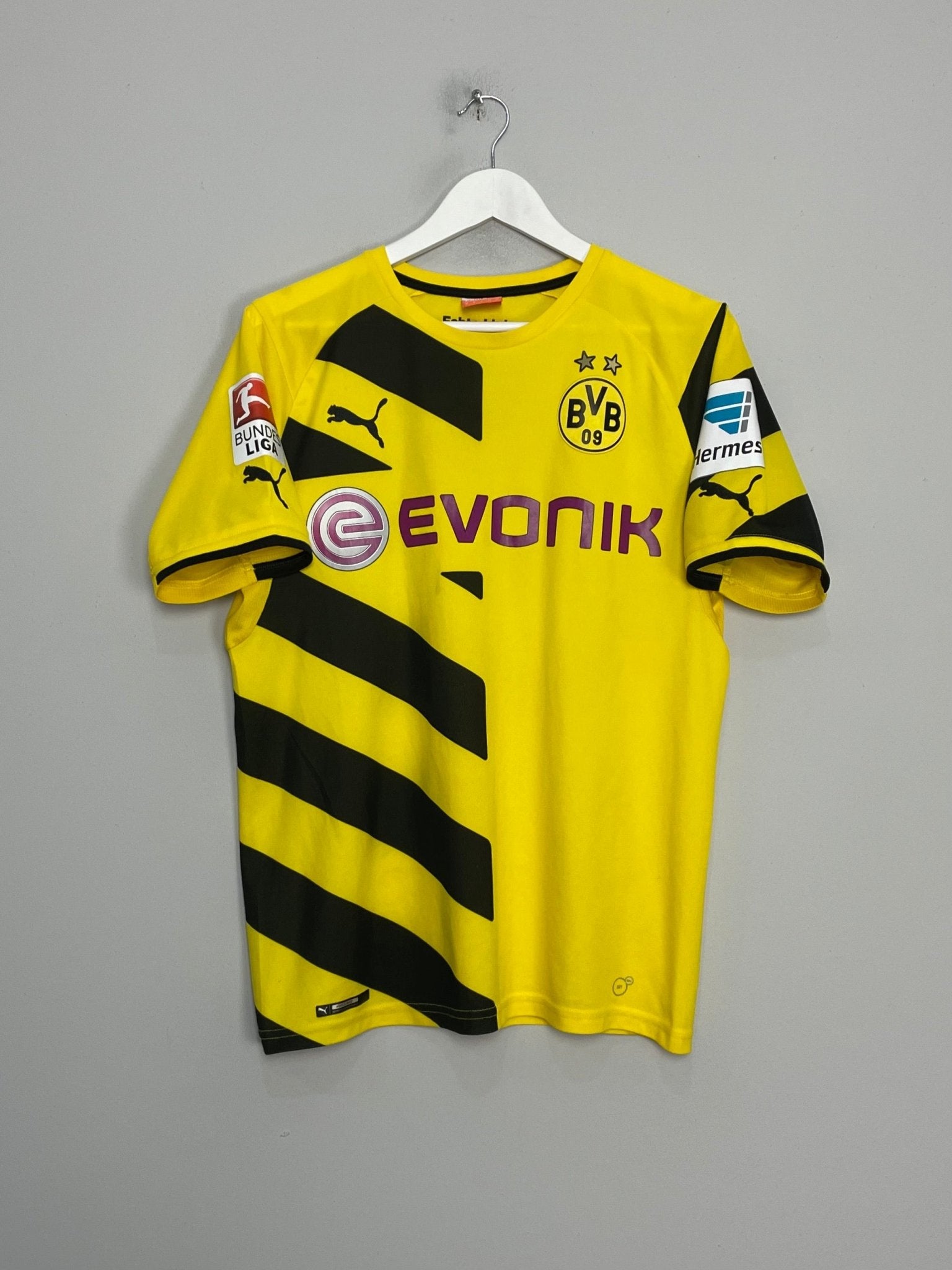 Shop 2014/15 DORTMUND DURM #37 HOME SHIRT (M) PUMA, classic football shirts, vintage football shirts & retro soccer jerseys at Cult Kits