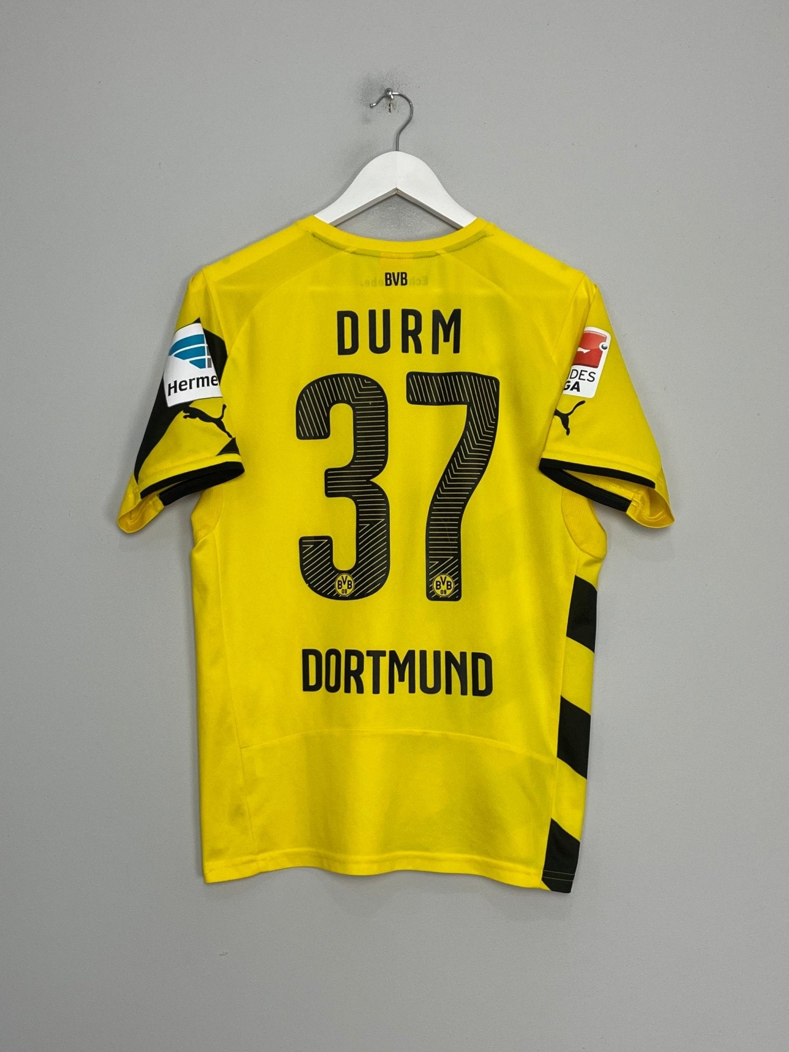 Shop 2014/15 DORTMUND DURM #37 HOME SHIRT (M) PUMA, classic football shirts, vintage football shirts & retro soccer jerseys at Cult Kits