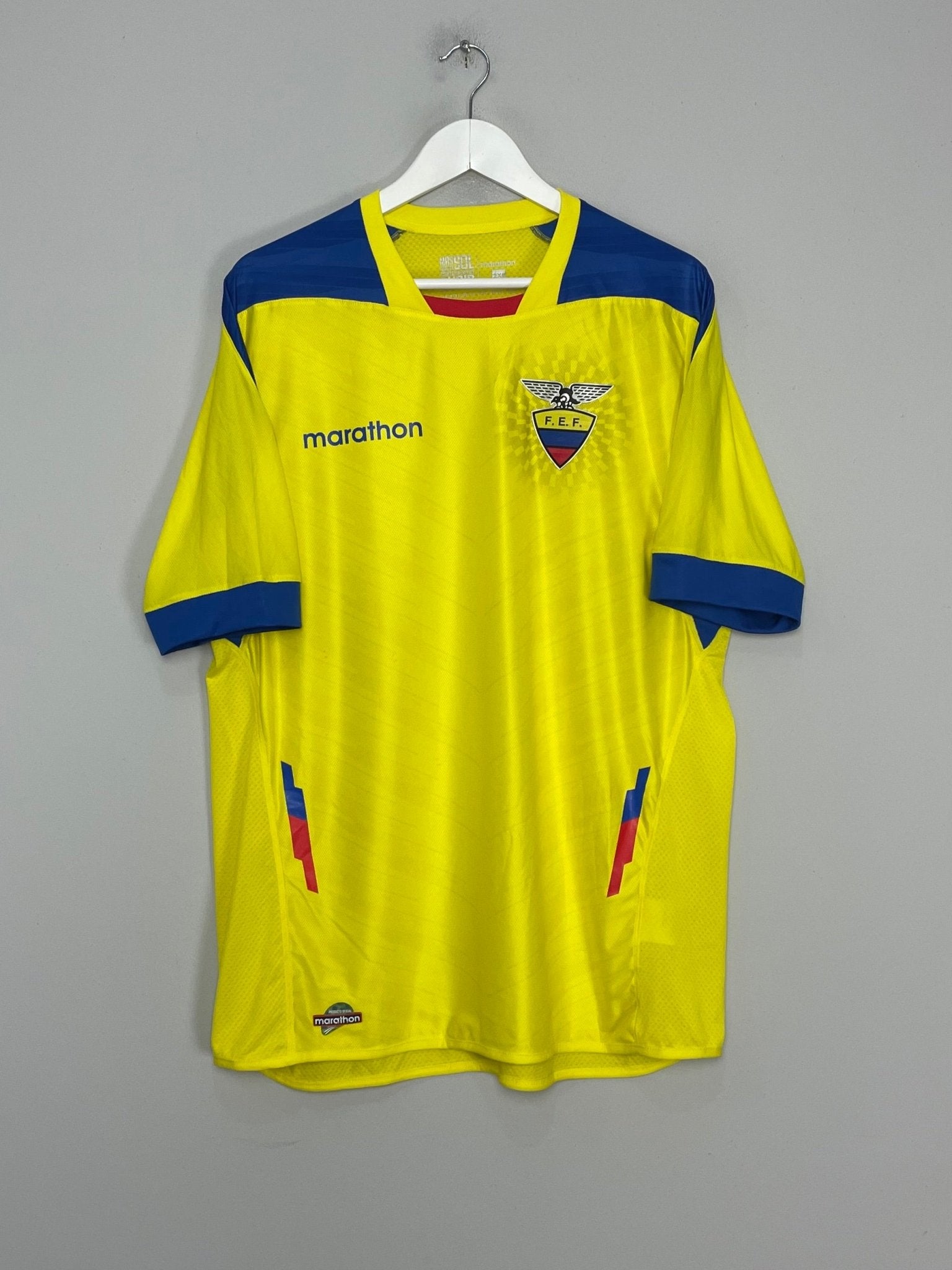 Shop 2014/15 ECUADOR HOME SHIRT (XXL) MARATHON, classic football shirts, vintage football shirts & retro soccer jerseys at Cult Kits