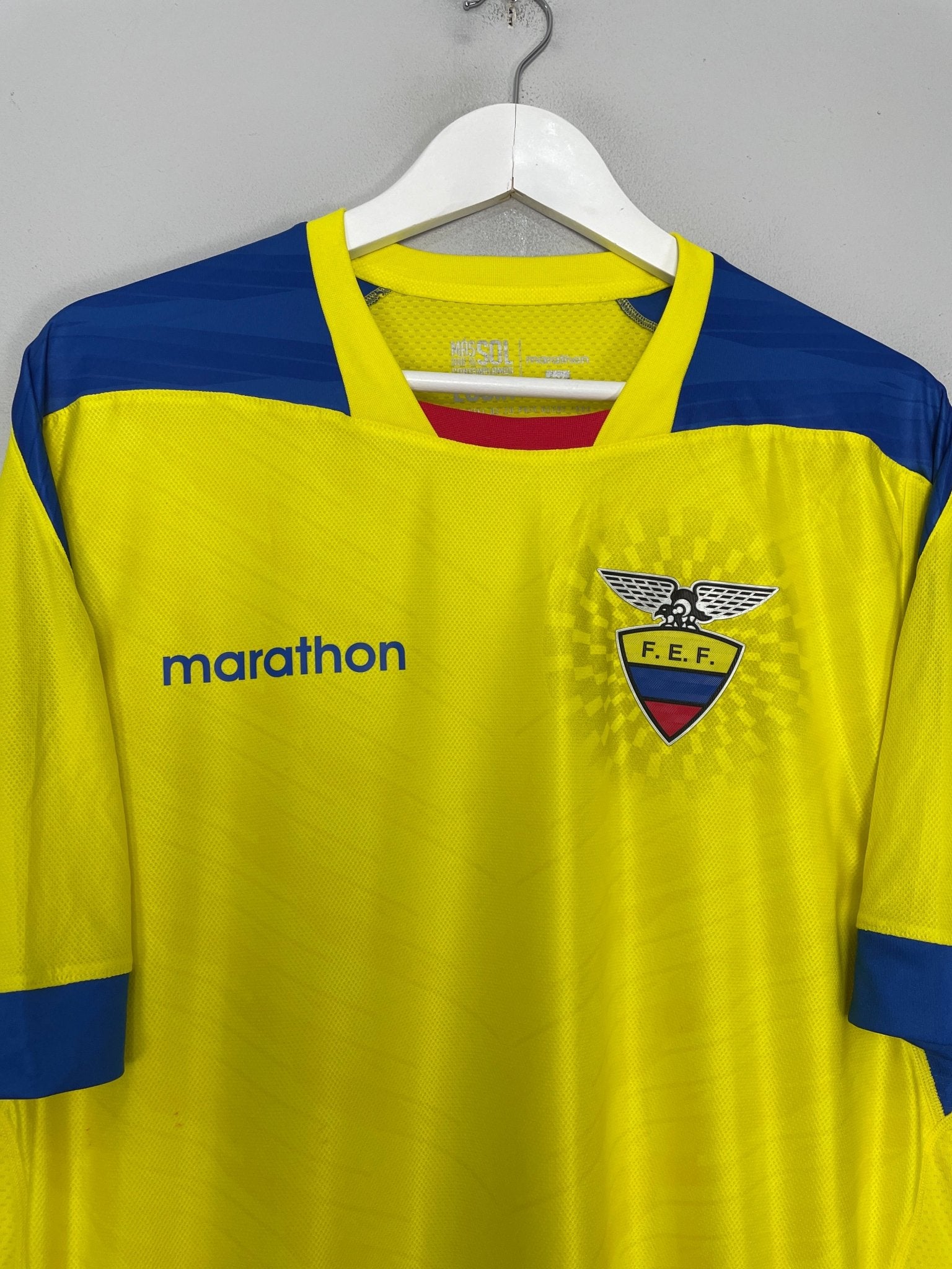 Shop 2014/15 ECUADOR HOME SHIRT (XXL) MARATHON, classic football shirts, vintage football shirts & retro soccer jerseys at Cult Kits