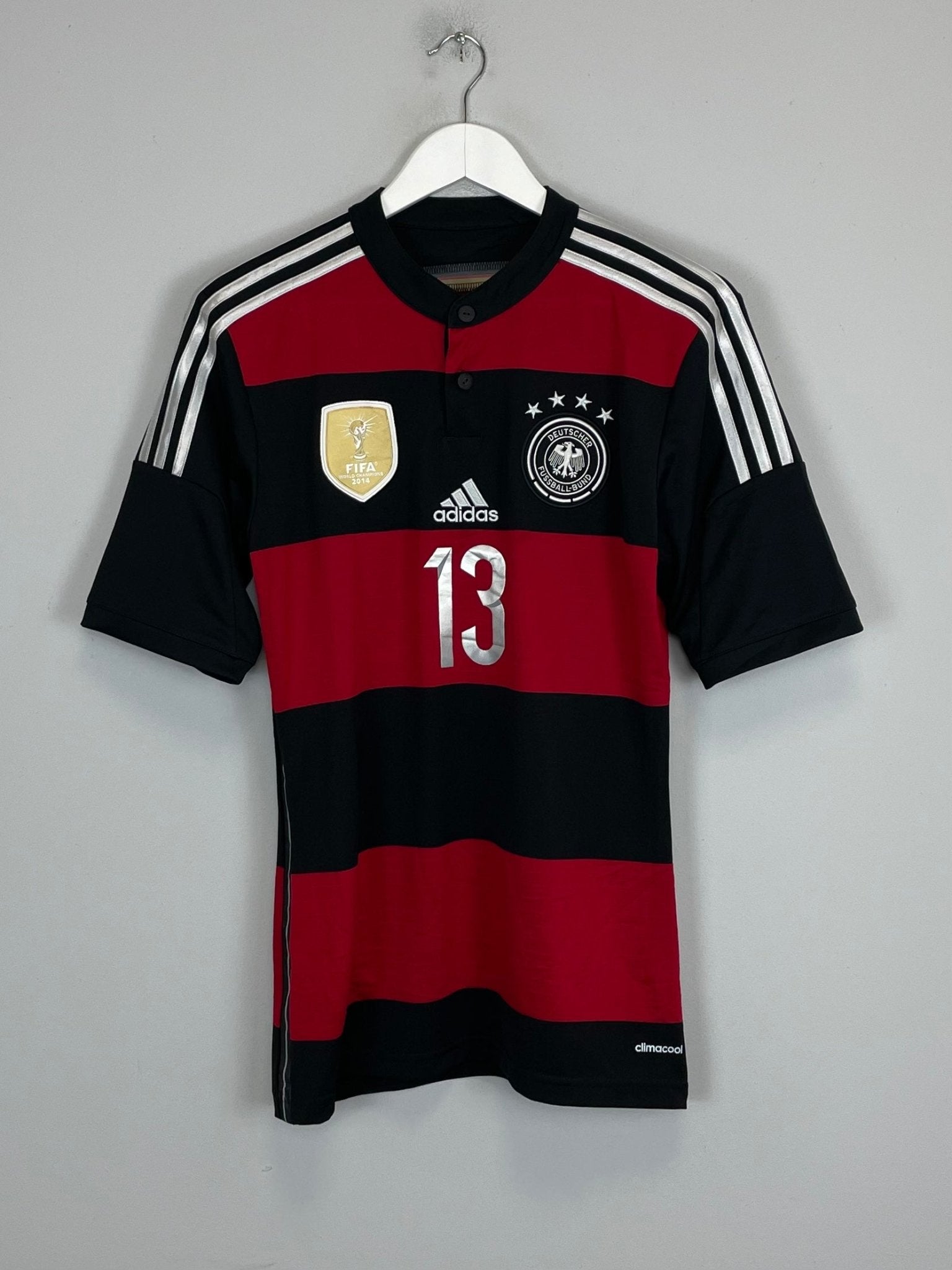 Shop 2014/15 GERMANY MULLER #13 AWAY SHIRT (S) ADIDAS, classic football shirts, vintage football shirts & retro soccer jerseys at Cult Kits