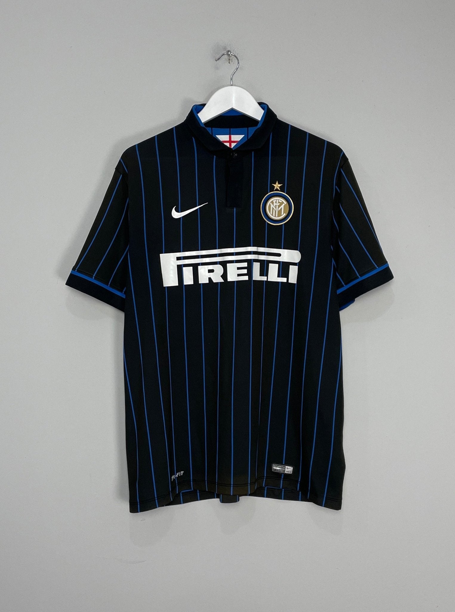 Shop 2014/15 INTER MILAN HOME SHIRT (L) NIKE, classic football shirts, vintage football shirts & retro soccer jerseys at Cult Kits