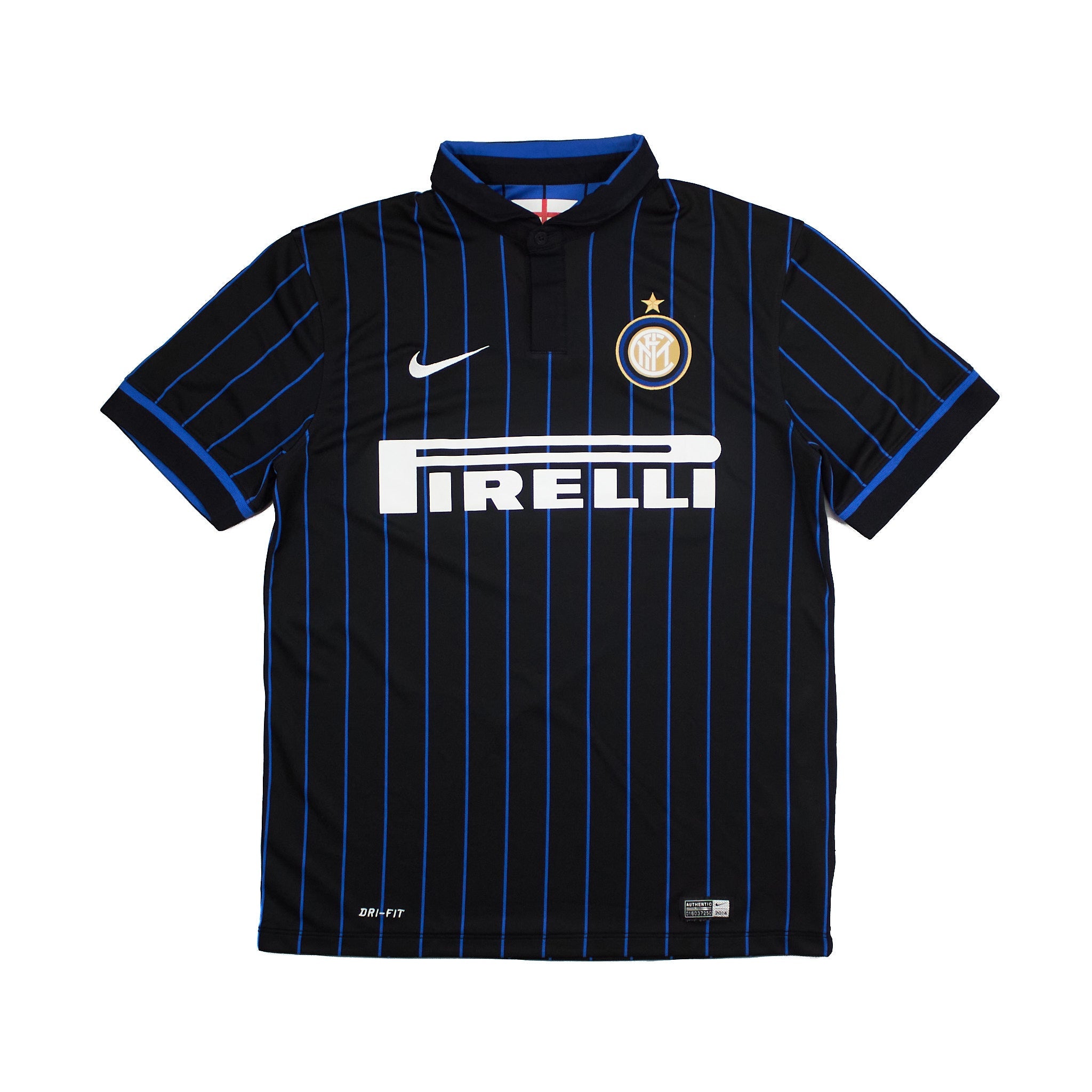 Buy 2014/15 Inter Milan Home Shirt (M) Nike ~ Free worldwide shipping ~ Authentic Vintage Football Shirts from Cult Kits