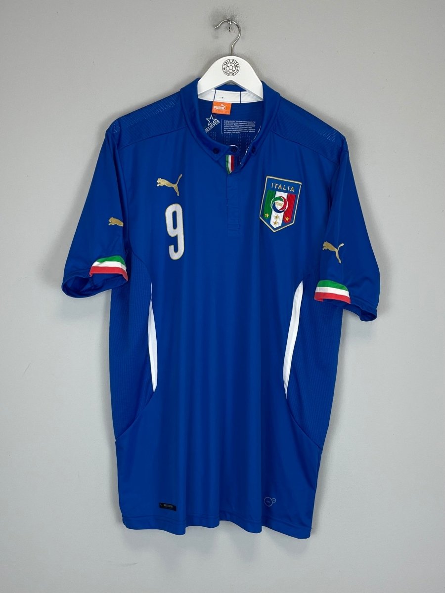 2014/15 ITALY BALOTELLI 9 HOME SHIRT (XL) PUMA - Cult Kits - XL - Buy Vintage Football Shirts, Authentic Retro Football Shirts For Sale, Classic Football Shirts & Soccer Jersey
