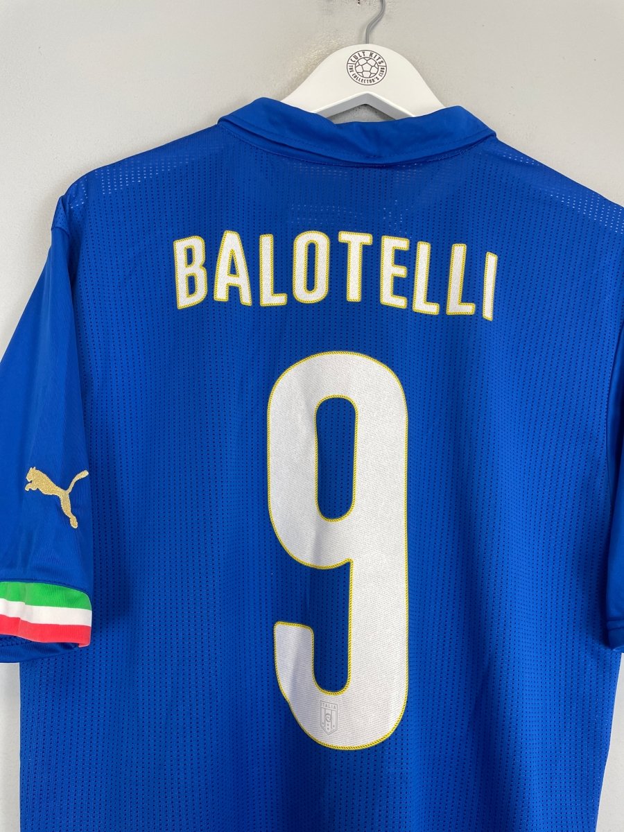 2014/15 ITALY BALOTELLI 9 HOME SHIRT (XL) PUMA - Cult Kits - XL - Buy Vintage Football Shirts, Authentic Retro Football Shirts For Sale, Classic Football Shirts & Soccer Jersey