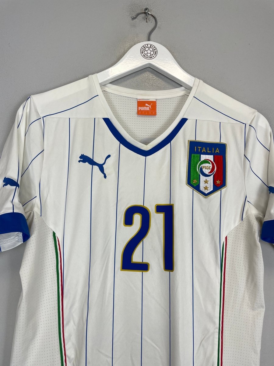 2014/15 ITALY PIRLO 21 AWAY SHIRT (S) PUMA - Cult Kits - Small - Buy Vintage Football Shirts, Authentic Retro Football Shirts For Sale, Classic Football Shirts & Soccer Jersey