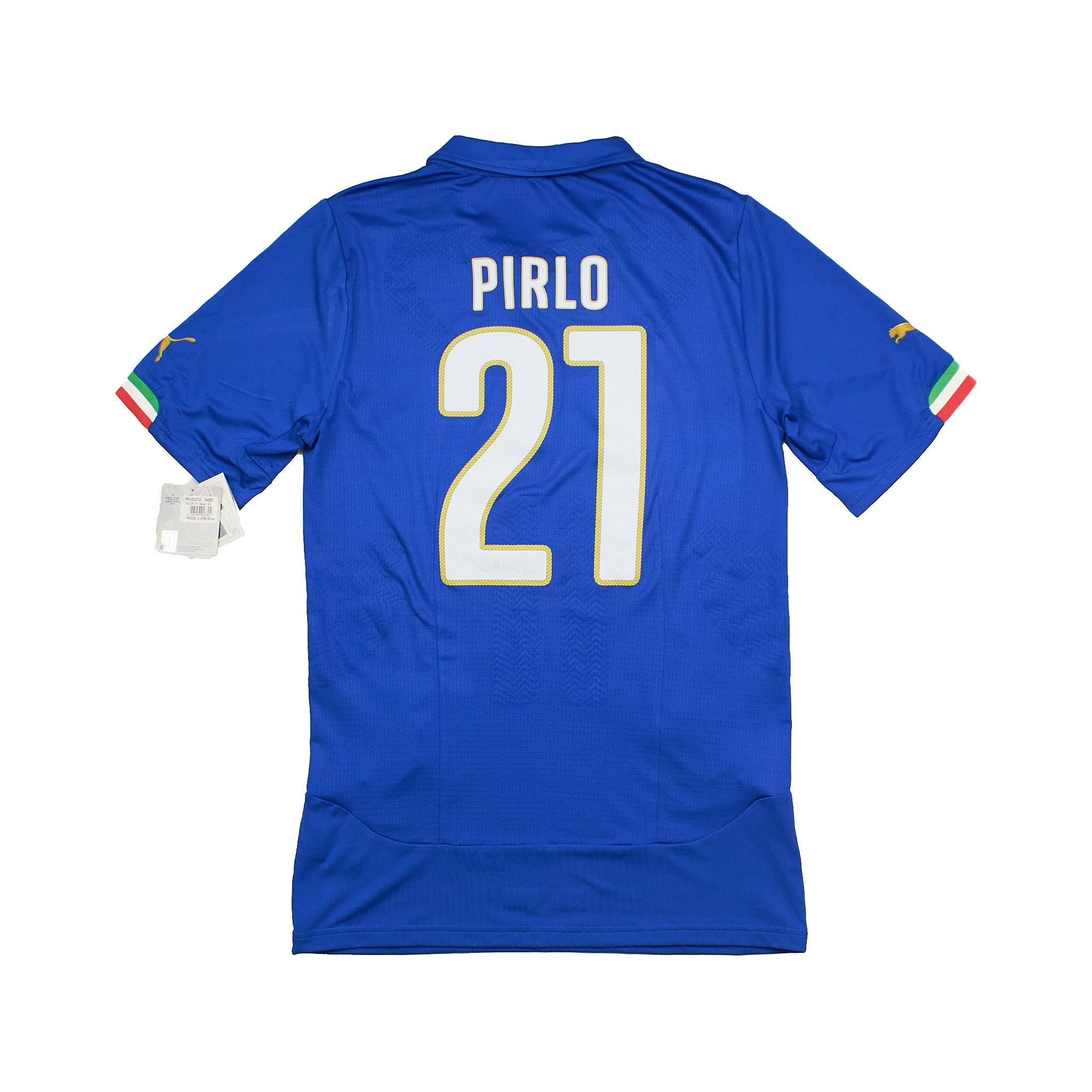Buy 2014/15 Italy Pirlo 21 *Player Issue* Home Shirt (XL) Puma ~ Free worldwide shipping ~ Authentic Vintage Football Shirts from Cult Kits