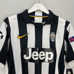 Shop 2014/15 JUVENTUS TEVEZ #11 *BNWT* C/L HOME SHIRT (M) NIKE, classic football shirts, vintage football shirts & retro soccer jerseys at Cult Kits